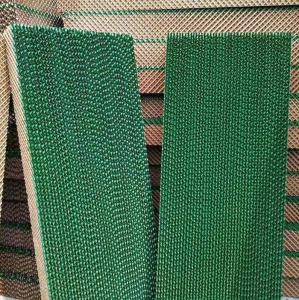 China 2m Fan And Pad Greenhouse Cooling Pad Green  Brown Wet Pad Evaporative Cooling System wholesale