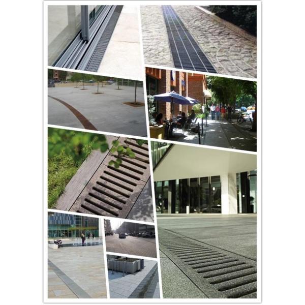 Black Plastic Drainage Channel A15 Loading With Polypropylene Grating