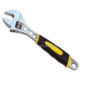China Metric Rubber Handle Drop-Forged Adjustable Wrench for OEM Customization and Support wholesale