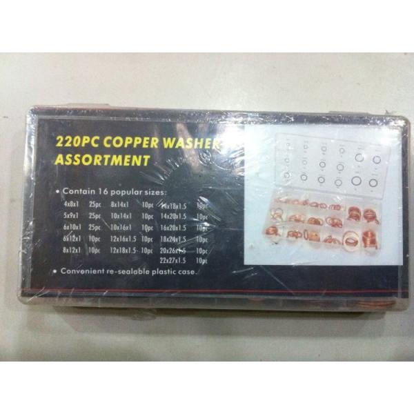 286pcs 30 Sizes Metric Copper Flat Ring Washer Gaskets Assortment Set Kit IMPA813080