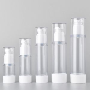 Clear Airless Pump Spray Bottle , Clear Vacuum Pump Bottle Cosmetic