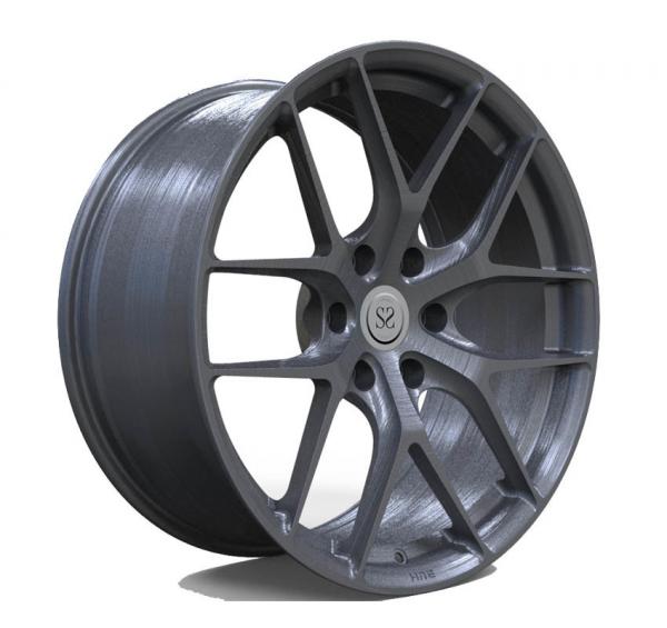 Quality Deep Concave Forged Wheels Brushed Black Monoblock Alloy Rims 20 Inch for sale