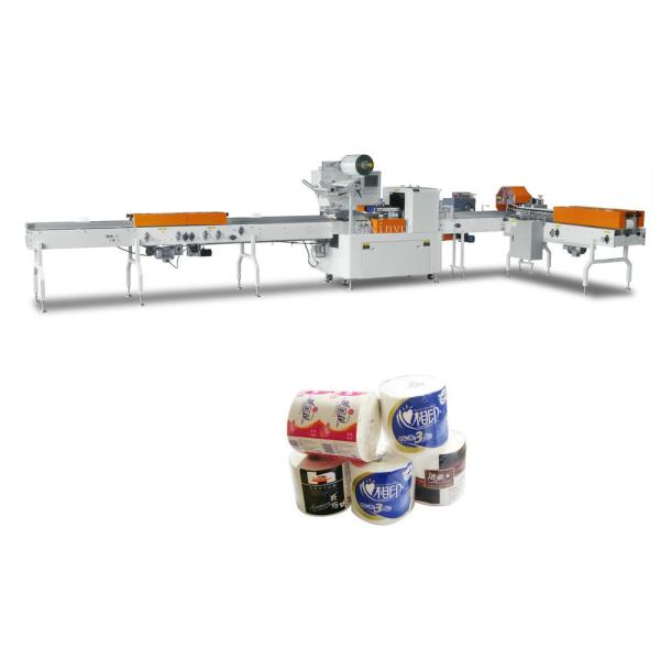 Quality Automatic Toilet Tissue Paper Single Roll Packing Machine PLC Adjustable Size for sale