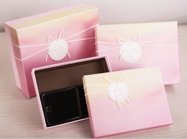 Custom design gradient color luxury paper packaging gift box with lid,Paper Flower Box Florist Bouquet Box Packaging Ros