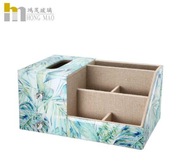 Quality Classic Creative Desk Organizer Box Combined With Tissue Box Multiple Function for sale