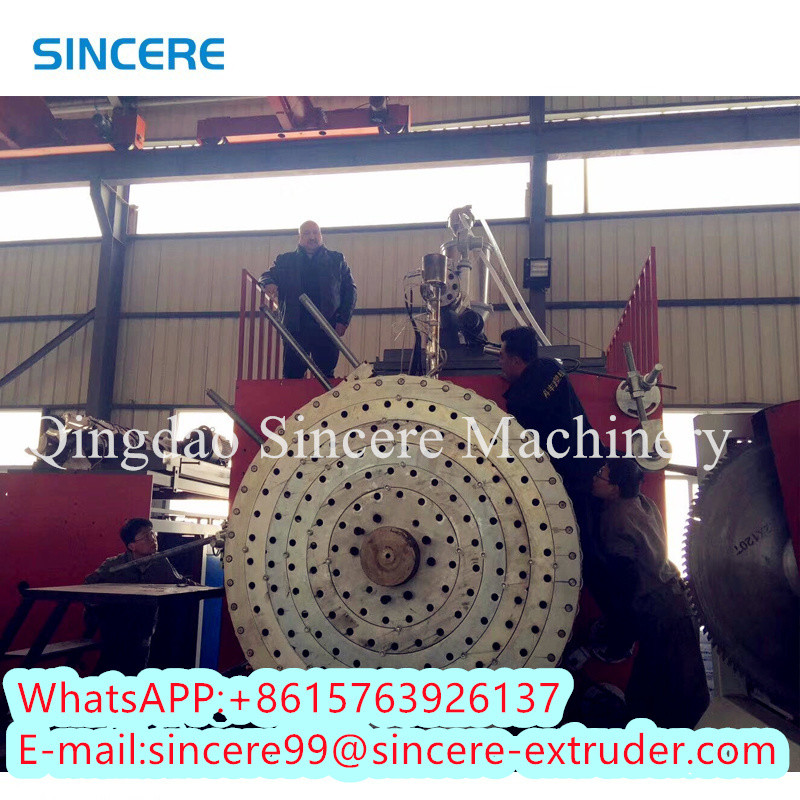 Plastic Underground Municipal Drainage Spiral Pipe Extruding Machinery For HDPE