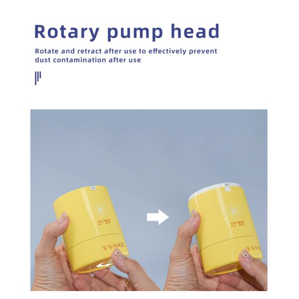Replaceable Airless Pump Jar Sunscreen PP 50g Innovation Refillable Packaging