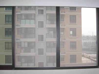 Stainless steel insect is used as window screen to resist mosquitoes and flies.