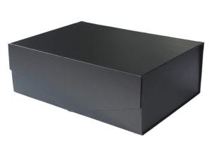 China Luxury Large Black Gift Box 14”x9.5”x 5”, Reusable Sturdy Box Decorative Storage Boxes wholesale