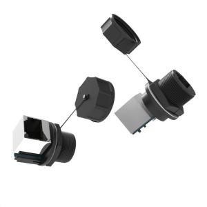 China PA66 Nylon IP67 Waterproof Signal Connector 90 Degree Network Cable Aviation Plug wholesale