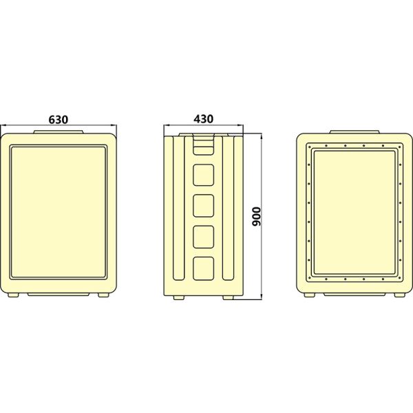 Syntax MD4 Three Phase 125AMP IP67 Waterproof HDPE Portable Power Distribution Panel Board For FIFA Sporting Events In Qatar 630x430x900mm