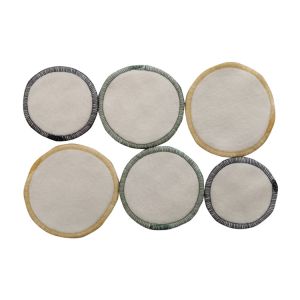 Soft Bamboo Make Up Remover Pads , Reusablefacial Cleansing Cloths Rounds