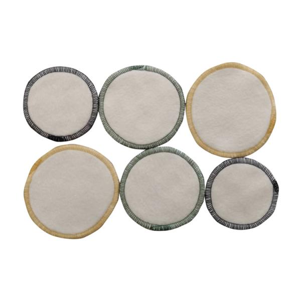 Soft Bamboo Make Up Remover Pads , Reusablefacial Cleansing Cloths Rounds