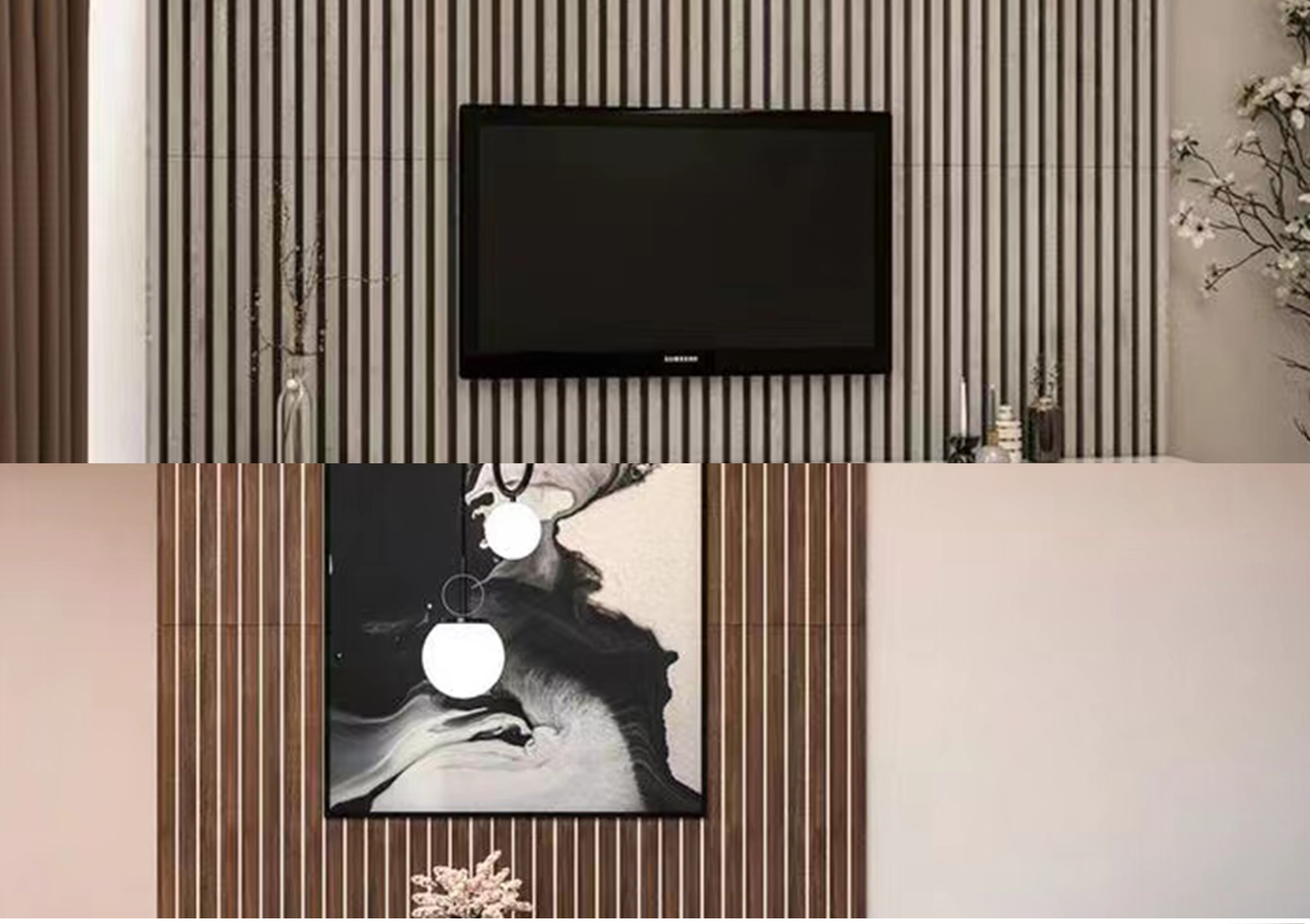 Polyester Fiber Acoustic Panel Wooden Slat Wall Panels for Theater Fr MDF Face Material