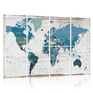 China Polyester Sound Absorbing Board Print World Map wholesale