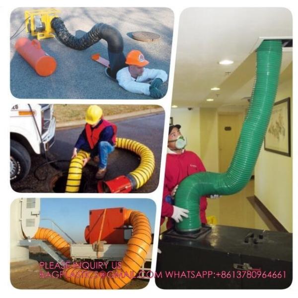 Ventilation Confined Limited Spaces Air Supply 200mm 5m Fire Resistant PVC Flexible Air Duct