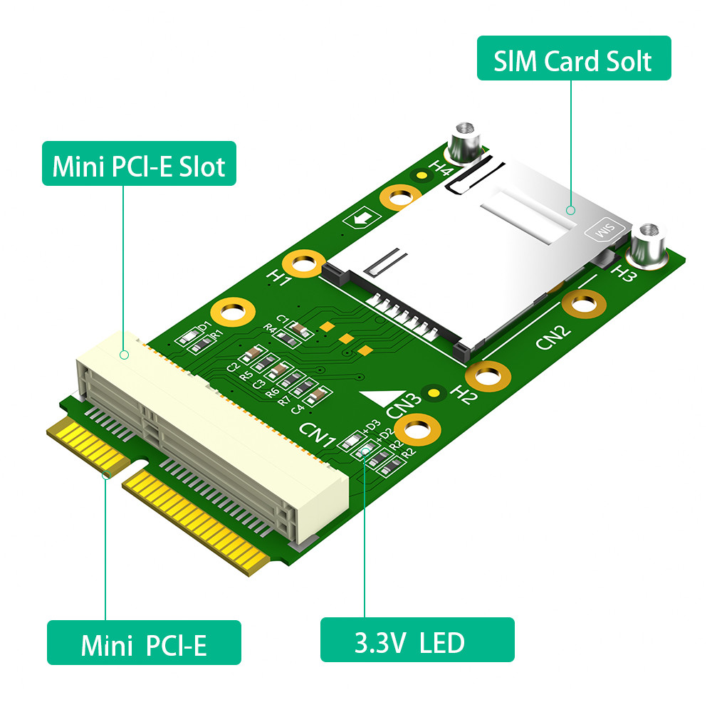 Full Size USB Mini PCI-E Sim Card Adapter Customized