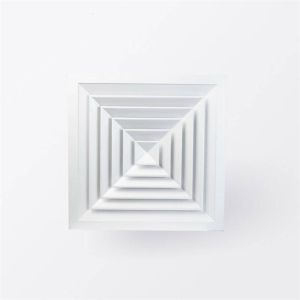 China 4 Way Aluminum Air Diffusers 600x600mm Square Directional Ceiling Diffuser wholesale