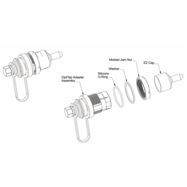 Waterproof H Connector Optitap Hybrid Hardened Adapter