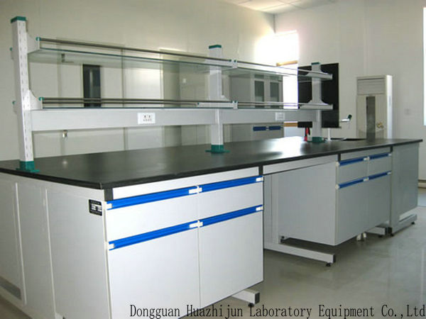 Steel Wood Lab Workstation With Wood Cabinet For Laboratory Equipment Dealers
