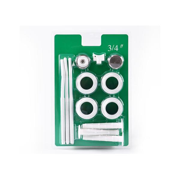 3/4 inch Set of Aluminium Radiator Accessories Kits with 3 brackets Packed in a Blister for Radiator