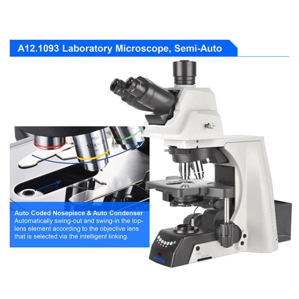 Led Semi Auto Trinocular Stereo Microscope For Research Scientific Laboratory A12.1093-L