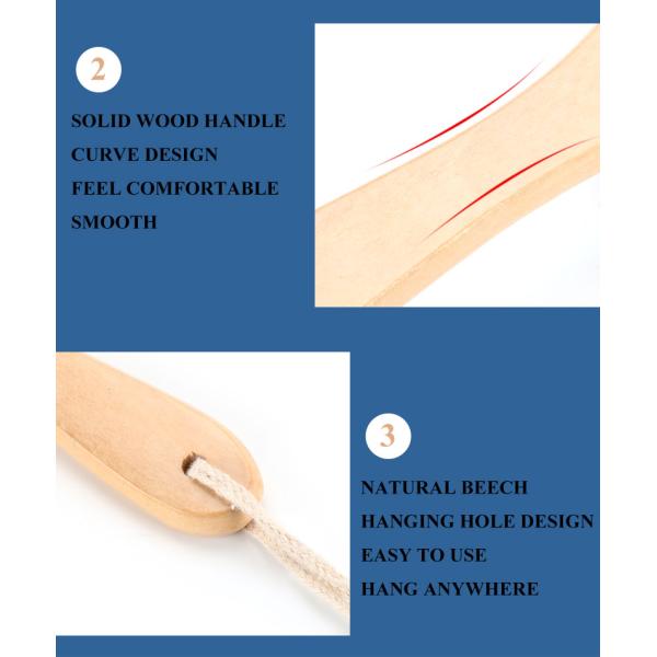 Customized Packaging Natural Wooden Handle Cleaning Brush Straight Shank For Household