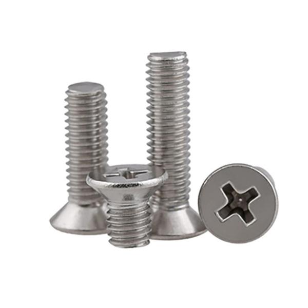 GB 819 SS Steel Countersunk Head Bolts Cross Recessed Flat Countersunk Head Machine Screw