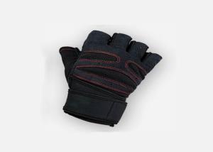 China Half Finger Wrist Support Gloves , Gym Weight Lifting Gloves For Men on sale
