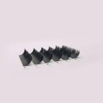 Custom Curl Russian Volume Eyelash Extensions Matte Black Color Fancy Looking