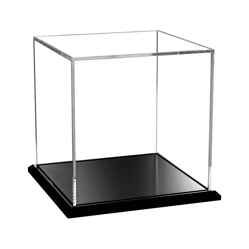 Clear Acrylic Display Case Assembled Cube Display Box Stand Dust-proof Protection Showcase for Action Figures Toy