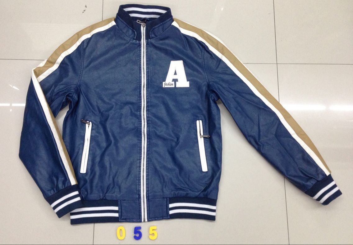 China 055 Men's pu fashion baseball jacket coat stock wholesale