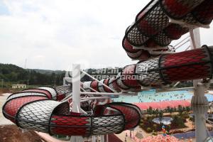 China Amusement Park Fiberglass Adult Water Slide With Galvanized Carbon Steel Frame wholesale