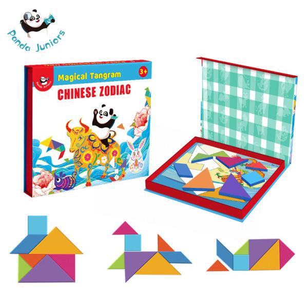 Quality Educational Preschool Tangram Puzzle Game Shape Recognition Kids Fun Math Games for sale