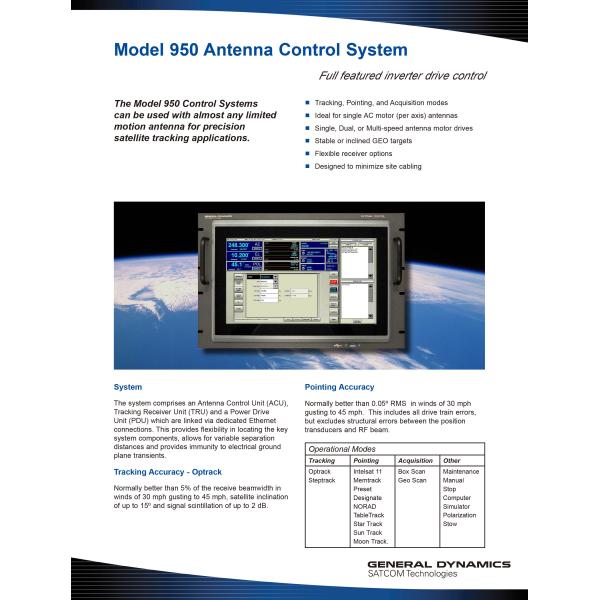 General Dynamics Model 950 Antenna Control System