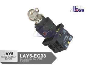 China Stable Selector Switch 3 Position Spring Return Key Switch ROHS And UL Certified on sale