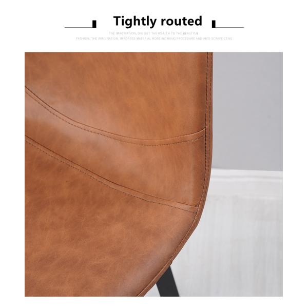 Cafe PU Leather Bar Stools Retro Design Bar Height Stools Orange Black