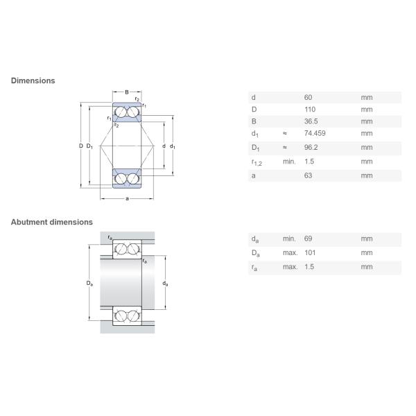 3210A 3211A 3212A Electrically Insulated Bearings Double Row Angular Contact Ball Bearing