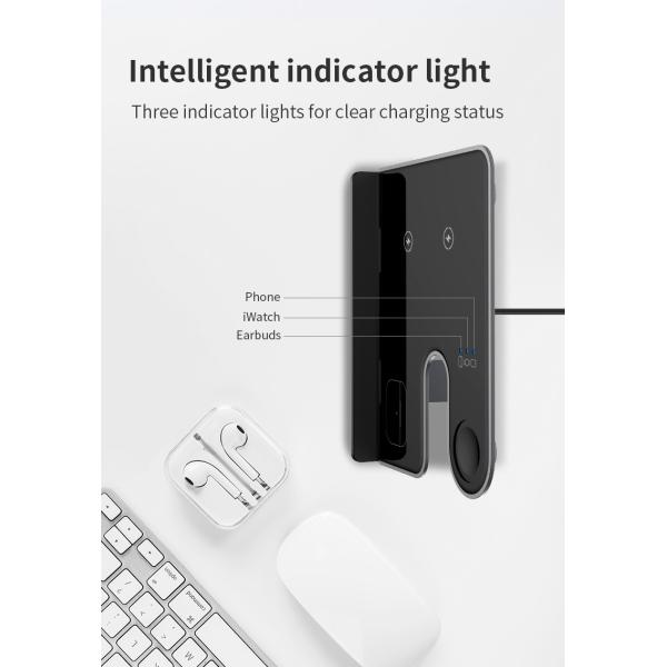 Fast Wireless Charging Detachable Aluminum Alloy Charging Stand for Smart Devices