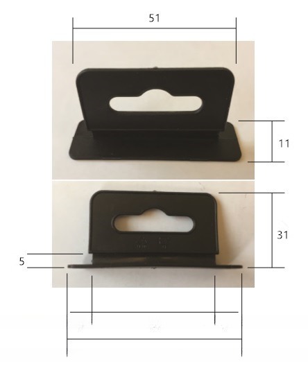 Black Plastic Injection Plastic Part customized Plastic Hang Tag