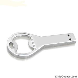 Kongst Customized Stainless steel USB Pendrive USB Bottle Opener Free Sample