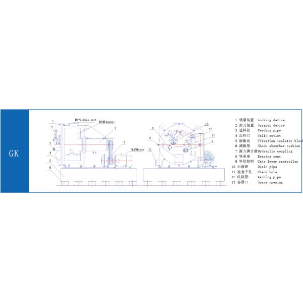 Automatic Horizontal Centrifuge Intermittently Operation Well Cleaned Solids Cake