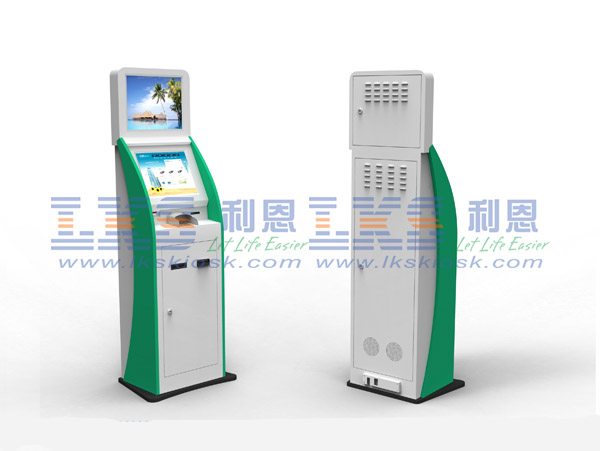 Custom Self Service Banking Kiosk Touch Screen Kiosks A4 Laser Printer