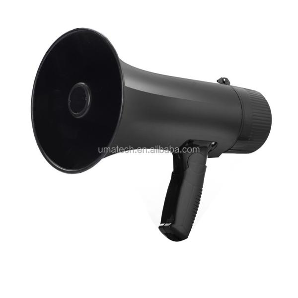 40W Black Loud Hailer Bullhorn Megaphone Speaker for Troop Sporting Rescue Support APP NO