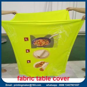 China Custom Stretch Fabric Table Cover with Printing wholesale