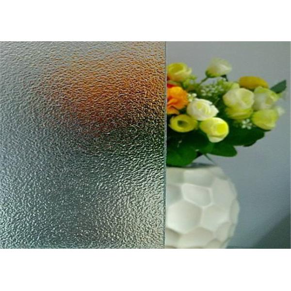 Diamond Embossed Decorative Patterned Glass 2mm 4mm 6mm Thickness For Shower Door