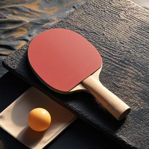 Pure Wood Table Tennis Racket With Double Reverse Rubber