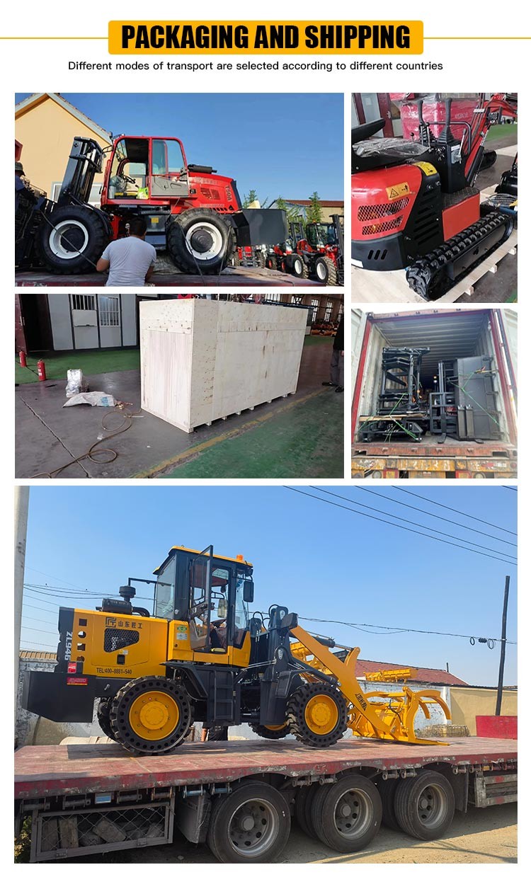 2500kg Towable Backhoe Loader Machine With 4 In 1 Bucket