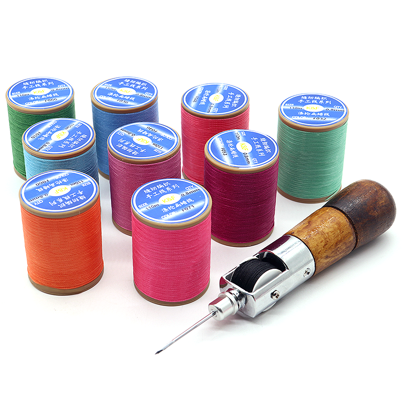 Handmade Leather Sewing Wax Thread 150D/16 Strength Polyester Braided Rope for DIY