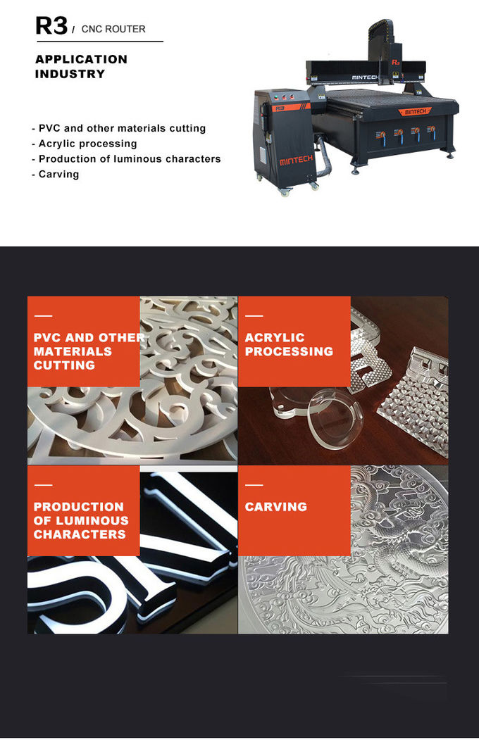 10m/Min ATC CNC Router , 5500W CNC Acrylic Cutting Machine